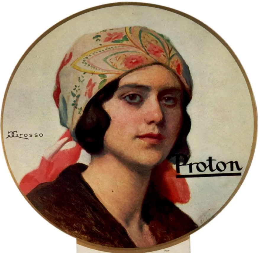 Ritratto a mezzo busto di donna con foulard in testa - Museo Nazionale Collezione Salce, Treviso